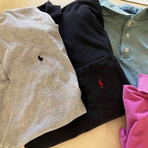 Lot of 6 size LARGE Men's Ralph Lauren Polo Shirts